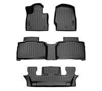 SMARTLINER All Weather Custom Fit Floor Mats 3 Row Liner Set Black for 2020 Ford Explorer Only Fits 6 Passenger Models