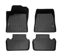 SMARTLINER All Weather Protection Custom Fit Black 2 Row Floor Mat Liner Set Compatible with 2022-2024 Polestar 2