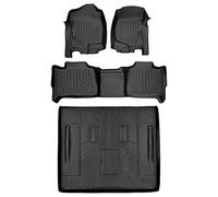 SMARTLINER Custom Fit Floor Mats 2 Rows and Cargo Liner Behind 2nd Row Set Black for 2007-2014 Tahoe/Yukon