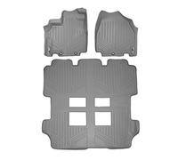 SMARTLINER Custom Fit Floor Mats 3 Row Liner Set Grey for 2011-2017 Honda Odyssey - All Models
