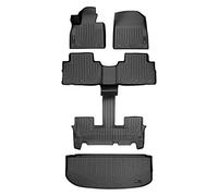 SMARTLINER Floor Mats 2 Rows and Cargo Liner Behind 3rd Row Set Black for 2020-2021 Hyundai Palisade w/Bucket Seats