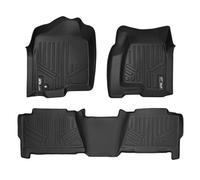 SMARTLINER Floor Mats Liner Set for 1999-2007 Silverado/Sierra 1500/2500/3500 Crew Cab / 2000-2006 Escalade/Suburban/Yukon XL