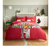 SmartLiving Advent Calendar Reversible Duvet Set - Festive Christmas Polycotton Bedding -Single (135 x 200cm) -(5056242829720)