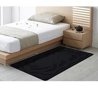 SmartLiving Door Mat Indoor 50X80cm Heavy Duty Non Slip Doormats, Machine Washable,Ovalack Gel Backed Floor Kitchen Mat, Super Absorbent Gel Back Door Entrance Mats Soft Floor Carpet Rug - Black