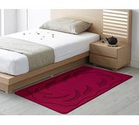 SmartLiving Door Mat Indoor 50X80cm Heavy Duty Non Slip Doormats, Machine Washable,Ovalack Gel Backed Floor Kitchen Mat, Super Absorbent Gel Back Door Entrance Mats Soft Floor Carpet Rug - Red