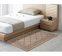 SmartLiving Hallway Runner Rug 60x220cm Heavy Duty Entrance Mat,Non-Slip Rubber Backed Kitchen Rugs,Thin and Washable Floor Mat Carpet Runners for Hallway Entryway,Kitchen,Living Room Doormat- Beige