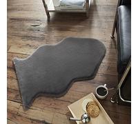 SmartLiving Luxury Faux Fur Rabbit Rug (Grey)