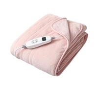 SmartLiving Luxury Heated Electric Throw Blanket - Super Soft Micro Fleece, 10 Heat Settings, Timer Control, Machine Washable, Energy-Efficient (Blush, 130X160CM)