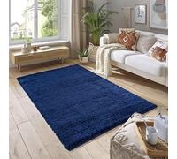 SmartLiving Rug 60 x 110cm Ink Shaggy Rug Soft Thick 5cm Pile Modern Shimmer Area Rug, Fluffy Non Slip Bedroom Living Room Hallway Carpet, Luxury Shiny Floor Rug