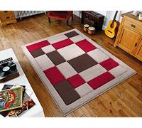 SmartLiving Rugs Living Room 60x110 CM Thick Soft Luxury Floor Area Rug, Modern Carved Rug Havana, Rugs For Bedroom, Non-Shedding Carpet for Living Room, Bedroom & Hall(Beige Red, 2ft x 3ft 7")