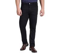 SmartLiving Slim Fit Denim Jeans - Classic Cotton Stretch Trousers with Zip Fly (UK, Numeric, 36, Slim, Regular, Black)