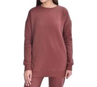 SmartLiving Soft & Casual Polycotton Crew Neck Sweatshirt for Women - Classic Pullover Jumper (UK, Alpha, M, Regular, Regular, Chocolate)