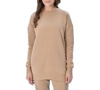 SmartLiving Soft & Casual Polycotton Crew Neck Sweatshirt for Women - Classic Pullover Jumper (UK, Alpha, M, Regular, Regular, Toffee)