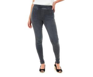 SmartLiving Women’s Skinny Fit Denim Jeggings - Stretchy Pull-On Trousers with Pockets, Comfortable & Stylish (UK, Numeric, 16, Slim, Regular, Grey)