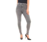 SmartLiving Women's High-Waisted Denim Jeans - Stretchy Cotton Blend, Slim Fit, Comfortable Everyday Wear (UK, Numeric, 14, Slim, Regular, Acid Black)