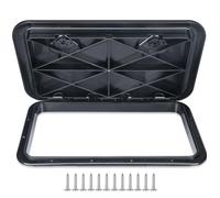 smartmarine 24"x14" Marine Boat Deck Hatch Cover,Boat Access Hatch & Lid, Black/White (Black)