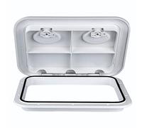smartmarine White Marine Deck Access Hatch 17.3“×12.4" Boat Hatch & Lid,Rectangle Boat Deck Hatch