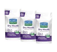 SmartMouth Dry Mouth Dual-Action Relief Mints, Breath Freshener, Sugar-Free Mint, 50 Ct, 3 Pack