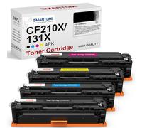 SMARTOMI CF210X 131X Toner Cartridges Replacement for HP 131X 131A CF210X CF211X CF213X CF212X Compatible with LaserJet Pro 200 color M251n M251nw MFP M276n M276nw(Black Cyan Magenta Yellow,4-Pack)