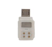 Smartphone Adapter for 2, Micro USB Positive Connector, White Lightweight Mini - Durable ABS Material, Easy Connection, Compatible with Most Mobile Phones