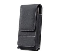 Smartphone Belt Pouch Leather Magnetic Cover Vertical Case with Front Card | Leather Smartphone Belt Pouch With Magnetic Cover, Vertical Design, And Front Card Slot For Lightweight Wallet Replacement