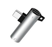 Smartphone Charging Sound Adapter USB C 3.5mm Plug Double Port Design Integrated Chip Small Tablet Accessories Small USB C Adapter