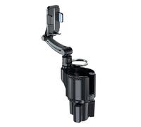 Smartphone holder for cup holder in the car, adjustable long neck for space-saving car stand, extension for car cup holder as mobile phone holder, driver, men, women, passenger seat, road