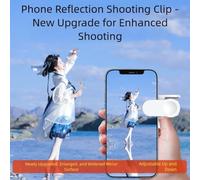 Smartphone Mirror Clip Kit with Remote Control Featuring HD Glass Lens and 360 Degree Adjustable Angles for Unique and Clear Reflection Photography (White1)