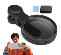 Smartphone Polarizing Lens - 9 x 6 cm Camera Clip Glass CPL Filter Reflection Reduction System with Image Stabilization | Phone Lens Mount for