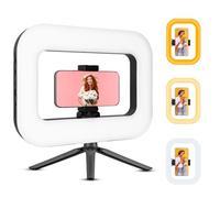 Smartphone Ring Selfie Light Kit Handheld LED Mobile Video Stabilizer Fill Lighting Rig Lights Built-in 8000mAh Battery Rechargeable for Phone Camera, YouTube, TIK tok Video Recording, Make up