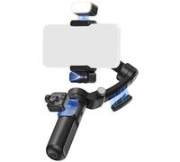 Smartphone Stabilizer 3Axis AntiShake AI Trackings Light Clip On Mics Portable For Vlog Live Streaming AI Face Trackings Gimbals Stabilizer