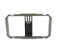 Smartphone Video Rig Camera Cage, Handheld Phone Stabilizer for Vlogging, Anti - Shake Aluminium Alloy Cage with Cold Shoe & 1/4" Mounts, Adjustable Silicone Bracket for Phones