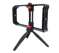 Smartphone Video Rig, Filmmaking Vlogging Case, Phone Video Stabilizer Grip Tripod Mount with Tripod Cold Shoe Mount, Universal for Videomaker