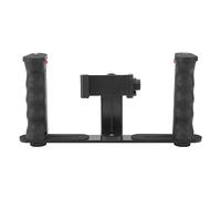 Smartphone Video Rig with Handle, 1/4in Screw, Cold Shoe Interface, Phone Video Stabilizer Grip for Live Streaming, Vlogging Cage