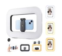 Smartphone Video Rig with Light, Handheld Ring Selfie Light Kit, LED Mobile Video Stabilizer with Built-in 8000mAh Battery for Camera, Smartphone, YouTube, TikTok Video Recording, Makeup
