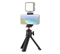 Smartphone Vlog Kit,Andoer Portable Smartphone Video Kit Including Phone Tripod Mount Phone Holder Quick Release Plate 2-in-1 with Cold Shoe Mount Desktop Tripod for Vlog Live Streaming Oline Video