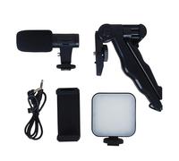 Smartphone Vlogging Kit - Creator Recording Pack, Wireless Voice Capture, Camera Support, RGB Color Lighting | Simple Video Making