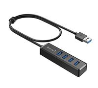 SmartQ USB Hub 4 Port, USB 3.0 Splitter and Expander with 2ft Cable for PC | 5Gbps Data Transfer for Mouse, Keyboard, Flash Drive, Printer, External HDD, SSD, for Laptop, MacBook, PC, Xbox, PS5