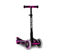 smarTrike Xtend Kickboard - XL LED Wheels, Lean-to-Steer, Foldable Scooter for Kids, Ages 3-12, Pink