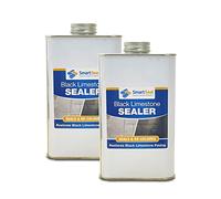 SmartSeal Black Limestone Sealer - 2 x 1L - Easy to Apply Black Limestone Patio Sealer. Colour Boosting Patio Sealant & Wet Look Natural Stone Sealant. Stone Restorer for Patios, Paths & Drives