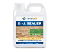Smartseal Brick Sealer - 1L - Breathable Brick Waterproofer & Clear Sealant. Protective Damp Seal & Waterproof Sealant for Bricks, Masonry, Concrete & Stone. Easy to Apply. Lasts up to 10 years