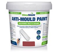 SmartSeal ClimaShield Anti Mould Paint - Brick Red, 5L - Matt Rustic Red Paint that Prevents Mould Growth in Bathrooms, Kitchens & Bedrooms. Powerful & Effective Mold Prevention for Walls & Ceilings