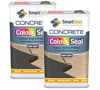 SmartSeal Coloured Concrete Sealer (Dark Grey, 2 x 5L) - Professional Sealant to Recolour, Protect & Transform Floors - Durable Alternative to Concrete Paint - Hard-Wearing Finish