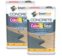 SmartSeal Coloured Concrete Sealer (Mid Grey, 2 x 5L) - Professional Sealant to Recolour, Protect & Transform Floors - Durable Alternative to Concrete Paint - Hard-Wearing Finish