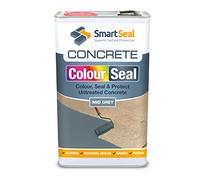 SmartSeal Coloured Concrete Sealer (Mid Grey, 5L) - Professional Sealant to Recolour, Protect & Transform Floors - Durable Alternative to Concrete Paint - Hard-Wearing Finish