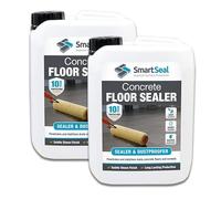SmartSeal Concrete Floor Sealer - 2 x 5 Litres - Premium Exterior & Interior Concrete Sealer and Dustproofer with Satin Sheen Finish - Easy to Apply, Stain & Water Resistant Sealant