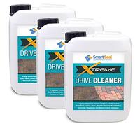Smartseal Drive Cleaner Xtreme - 3 x 5L - Powerful Block Paving Cleaner & Black Spot Remover for Drives, Patios & Paths - Quickly Cleans Dirt, Lichen & Algae on Block Paving, Stone, Brick & Concrete