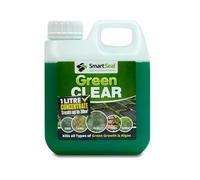 SmartSeal Green Clear Concentrate - Fast-Acting Mould, Lichen & Algae Remover - Easy to Apply Outdoor Cleaner for Roofs, Driveways, Patios & Paths - Kills Organic Green Growth (1L)