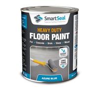 SmartSeal Heavy Duty Floor Paint - Azure Blue, 5L - Hard-Wearing Garage Floor Paint with Anti-Slip Mid-Sheen Finish - also Ideal for Decking, Warehouse flooring, Brick, Concrete, Stone & Wood
