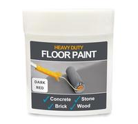 SmartSeal Heavy Duty Floor Paint - Dark Red, 75ml Sample - Hard-Wearing Garage Floor Paint with Anti-Slip Mid-Sheen Finish - also Ideal for Decking, Warehouse flooring, Brick, Concrete, Stone & Wood